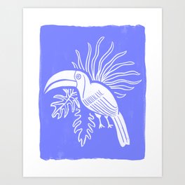 Blue Toucan Art Print