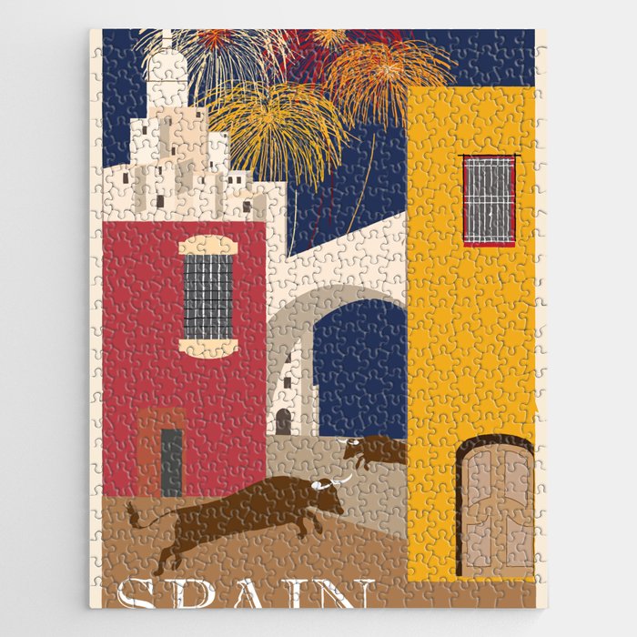 Vintage travel poster spain Jigsaw Puzzle