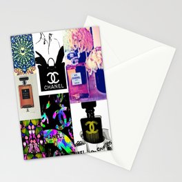 Coco No. 5 Beauty and Fashion Collage Stationery Card
