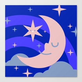 Playful Moon Canvas Print