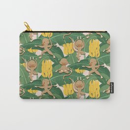 Mico Banana Yoga Carry-All Pouch | Yellow, Cute, Mico, Palms, Leaves, Bananaleaves, Banana, Digital, Kids, Paleblush 