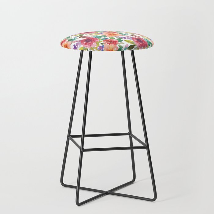 Rainbow flowers Bar Stool