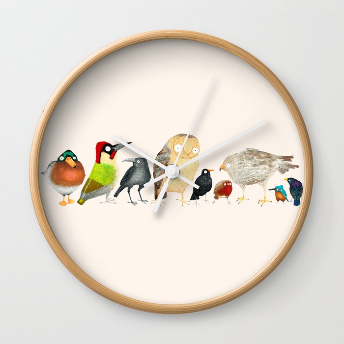 Woodland Bird Collection Wall Clock