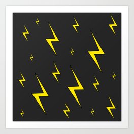 Lightning Bolt Pattern Art Print