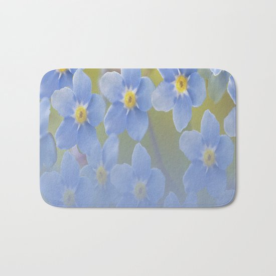 Forget-me-not flowers - summer beauty Bath Mat
