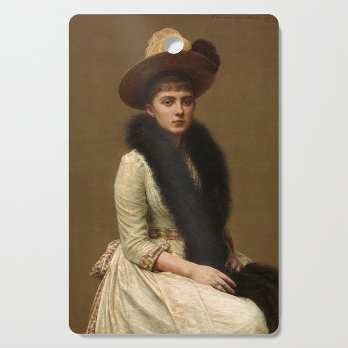 Portrait of Sonia, 1890 by Henri Fantin-Latour Cutting Board