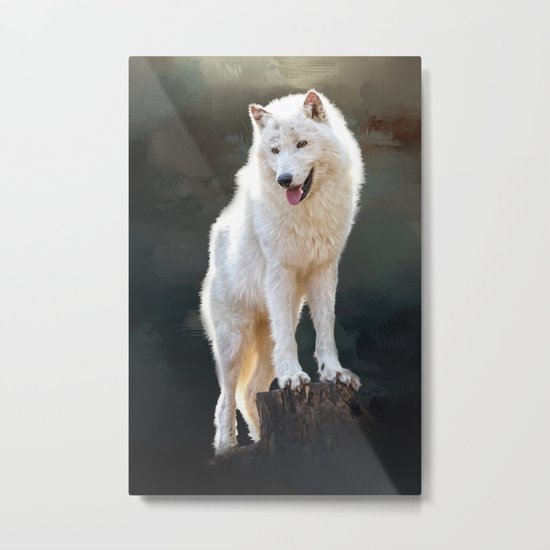 Arctic wolf Metal Print