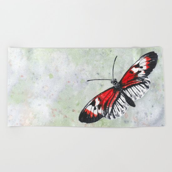 Piano key Butterfly Beach Towel