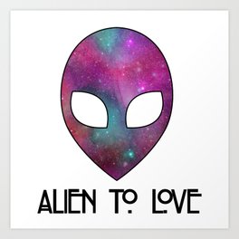Alien to Love - PURPLE Art Print | Tokiohotel, Nobodysart, Vector, Galaxy, Cartoon, Alientolove, Kaulitz, Aliens, Digital, Alien 