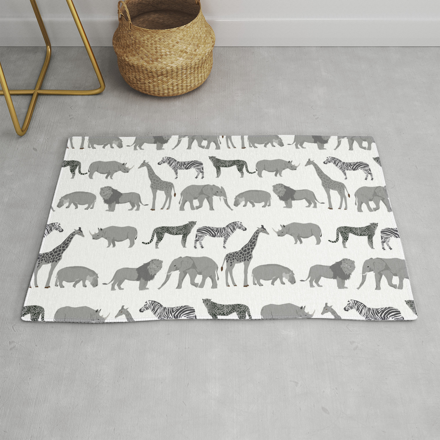 grey safari nursery