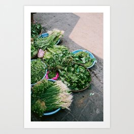 Vietnam food market, Hoi An | Green vegetables | Travel Fine Art Photography | Art Print