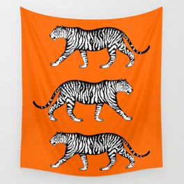 Tigers (Orange and White) Wall Tapestry