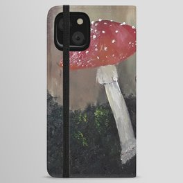 Magical Toadstools, mushrooms, oil painting by Luna Smith, LuArt Gallery iPhone Wallet Case