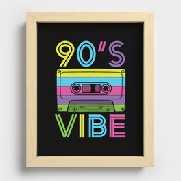 90's Vibe Retro Cassette Tape Music Recessed Framed Print