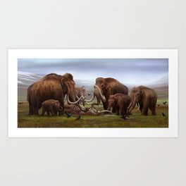 A Mammoth Mourning Art Print
