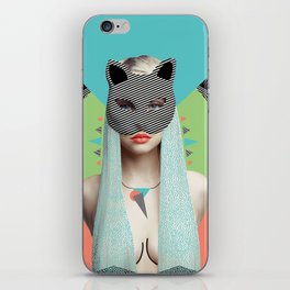 Cat woman iPhone Skin