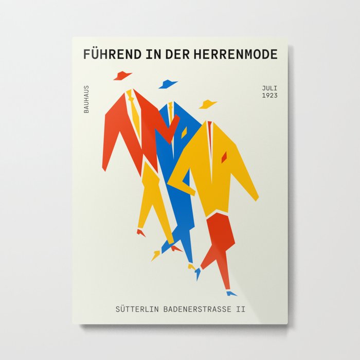 Men | Bauhaus IV: Off-White Edition Metal Print