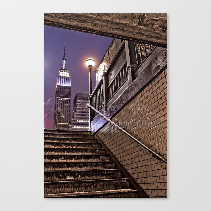 Empire State Subway - New York Photography Canvas Print