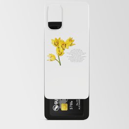 Yellow Orchid Flowers Art - Remember These Things Android Card Case