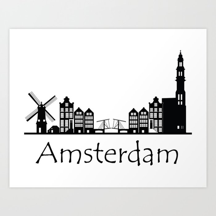 Amsterdam Netherlands Cityscape Art Print