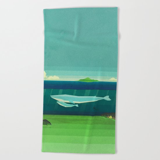 Blue Whale Beach Towel