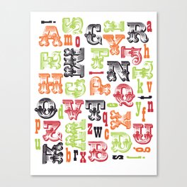 Alphabet Print Canvas Print