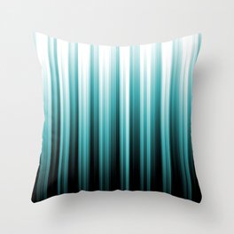 Aqua Teal Turquoise & White Abstract Soft Ombre Line Stripe Pattern on black - Aquarium SW 6767 Throw Pillow | Soft, Graphic Design, Solidcolor, Teal, Gradient, Color, Black, Simple, Ombre, Graphicdesign 