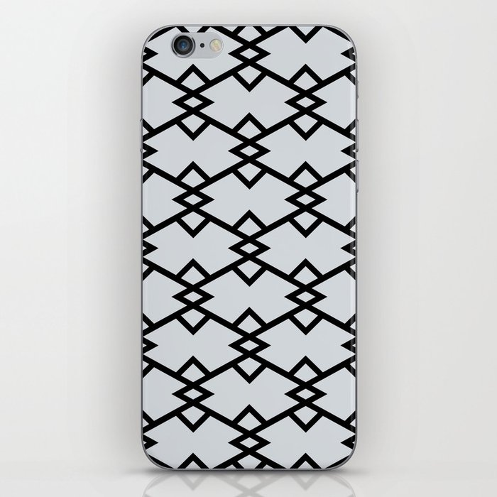 Black and Pale Gray Tessellation Line Pattern 22 Pairs Dulux 2022 Popular Colour Frosted Steel iPhone Skin