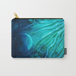 Space squid Carry-All Pouch | Stars, Space, Planet, Squid, Galaxy, Universe, Painting, Acrylic, Tentacles, Black 