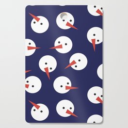 Snowmen pattern on dark Cutting Board