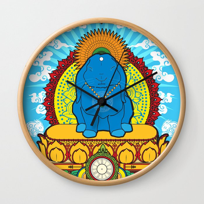 Buddha Bun Wall Clock