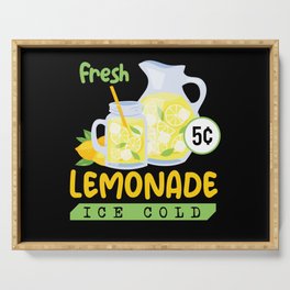 Fresh Lemonade Ice Cold Lemonade Serving Tray