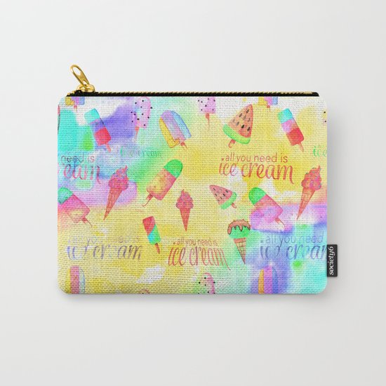 ALL YOU NEED IS ICECREAM - seamless summerpattern Carry-All Pouch