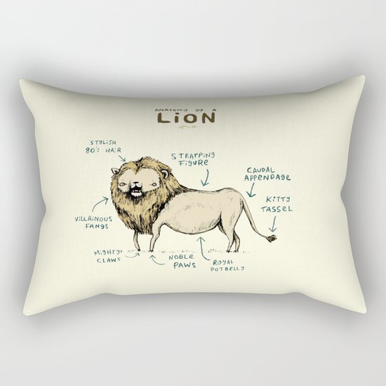 Anatomy of a Lion Rectangular Pillow