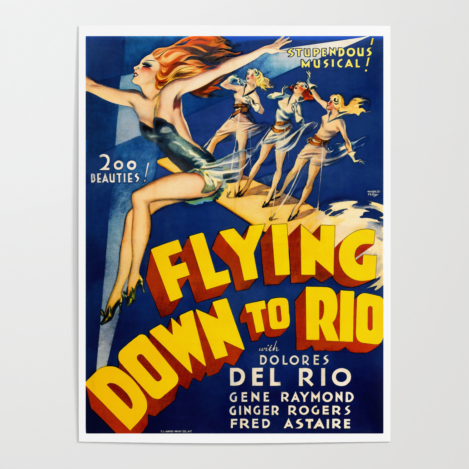 Flying down to Rio Ginger Rogers #3 movie poster 
