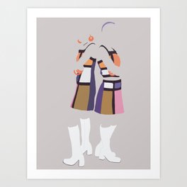 MK&A Our Lips Are Sealed (grey) Art Print