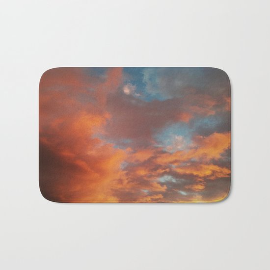 Clouds on Fire Bath Mat