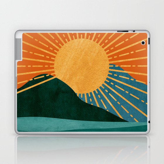 Landscape Sunrise, Colourful Print Laptop & iPad Skin