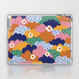 Floral cloudy pattern Laptop & iPad Skin | Rainbow, Curated, Retro, Abstraction, Clouds, Pattern, Gigi Rosado, Abstract, Pink, Vintage 