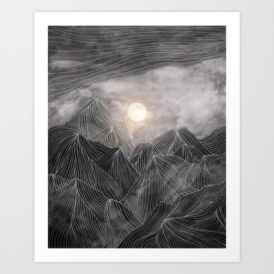 Lines in the mountains VIII Art Print