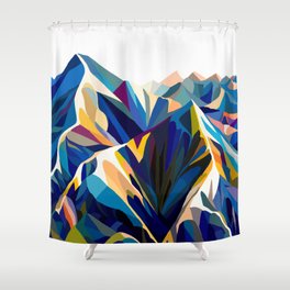 Mountains cold Shower Curtain