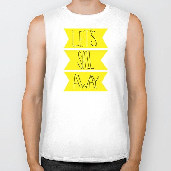 Let's Sail Away: Sandy Beach Biker Tank