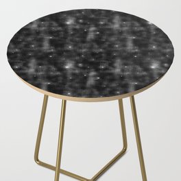 Glam Black Diamond Shimmer Glitter Side Table