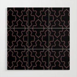Black and Dark Purple Ornamental Shape Pattern Pairs DE 2022 Trending Color Grapes of Wrath DET409 Wood Wall Art