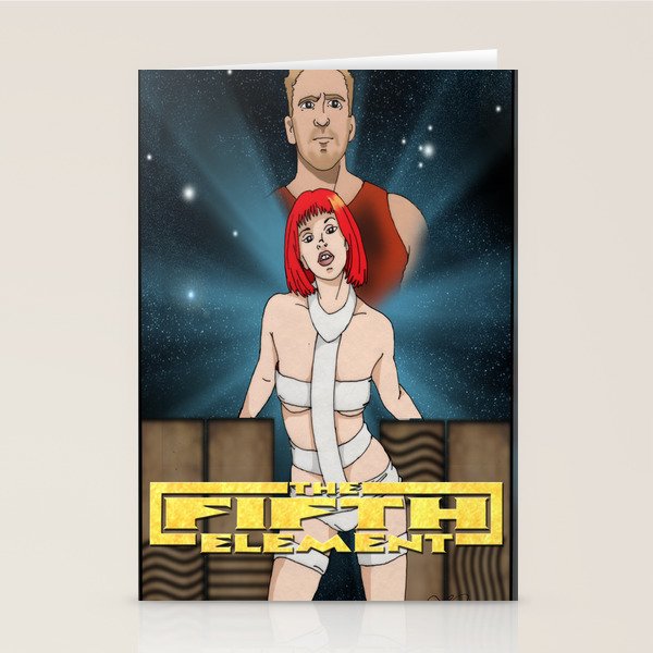 Anime Fifth Element Movie Poster Drawing Stationery Cards By Trevorodell Society6