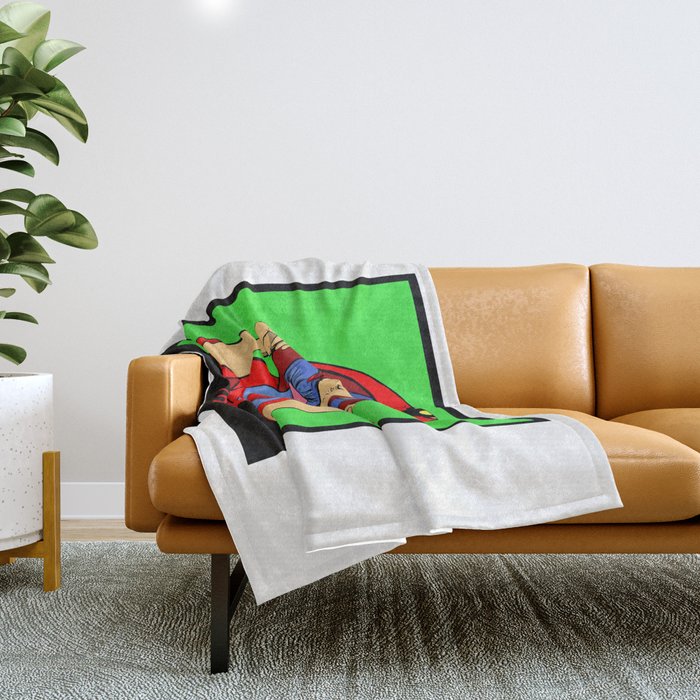 Mysterious / Green Throw Blanket