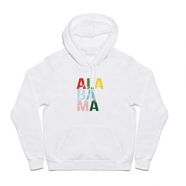 Alabama "Heart of Dixie" Color Hoody | Stateprint, Typography, Graphicdesign, Digital, Colorful, Pop Art 