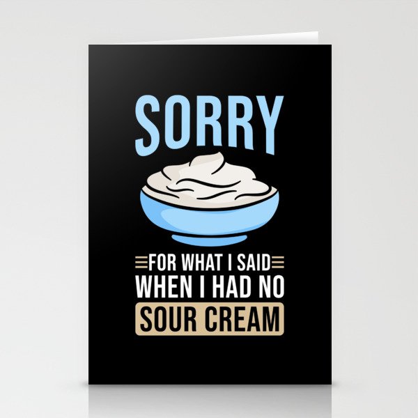 Sour Cream Stationery Cards