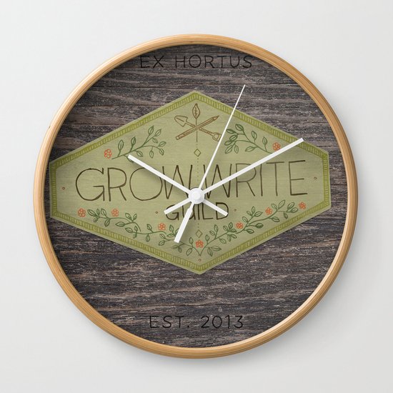 Grow Write Guild Seal Wall Clock