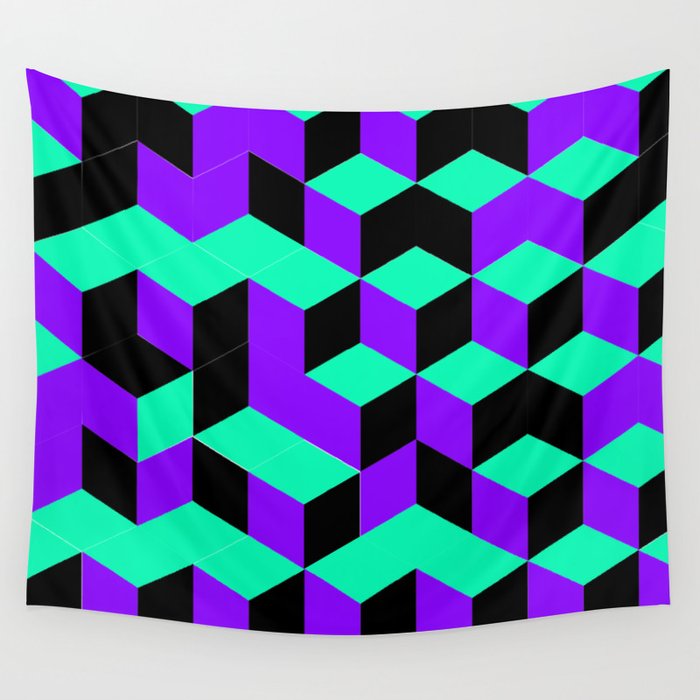 Isometric Steps Wall Tapestry